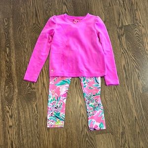 Girls Lilly Pulitzer medium 6-7 top and legging